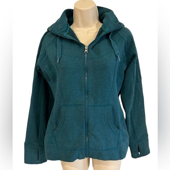 Athleta Jackets & Blazers - Athleta green long sleeve jacket with hood size S